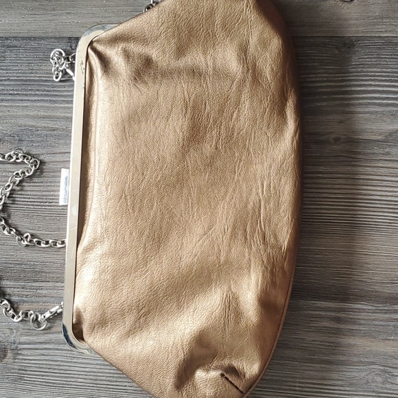 Copper crossbody coverts to clutch purse vintage style bow - Picture 4 of 5